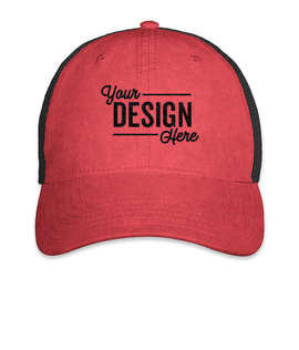 Otto Cap Comfy Fit Unstructured Trucker Hat - Color: Red / Red / Black