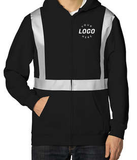 Bayside USA-Made Hi-Vis Zip Hoodie