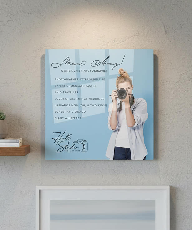 Full Color 12" x 12" Acrylic Wall Print with Shadow Mount