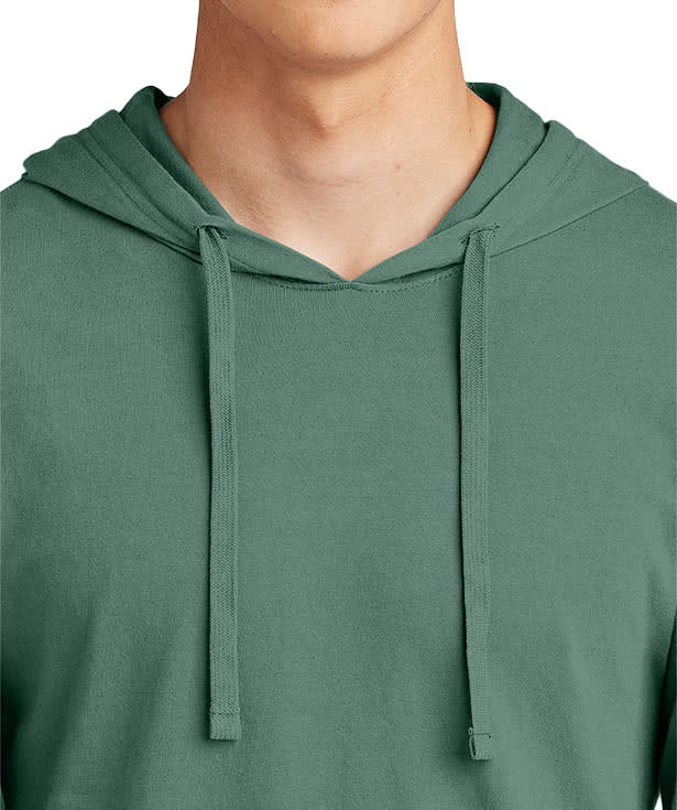 Port & Company Beach Wash Garment-Dyed Hooded Long Sleeve T-shirt