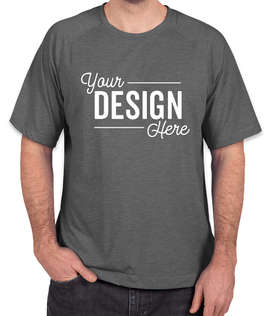 Sport-Tek Tri-Blend Short Sleeve Raglan Performance Shirt - Color: Dark Grey Heather