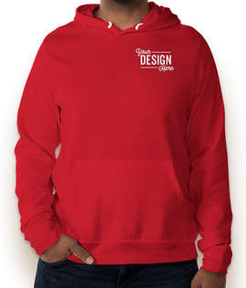 Embroidered Bella + Canvas Ultra Soft Pullover Hoodie - Color: Red