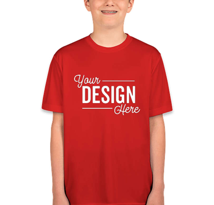 Sport-Tek Youth Competitor Performance Shirt in True Red