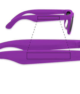 Single-Tone Matte Sunglasses - Color: Purple
