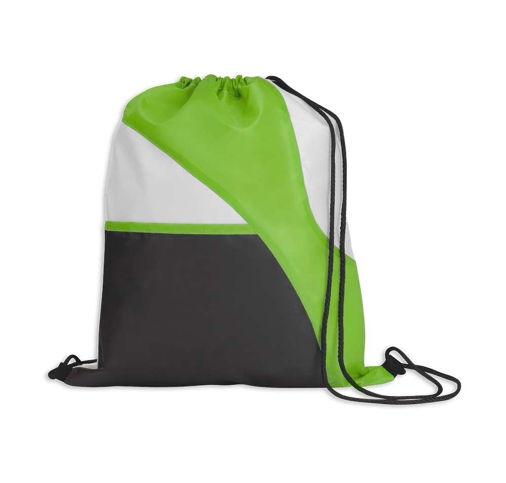Full Color Tri-Color Drawstring Bag-default