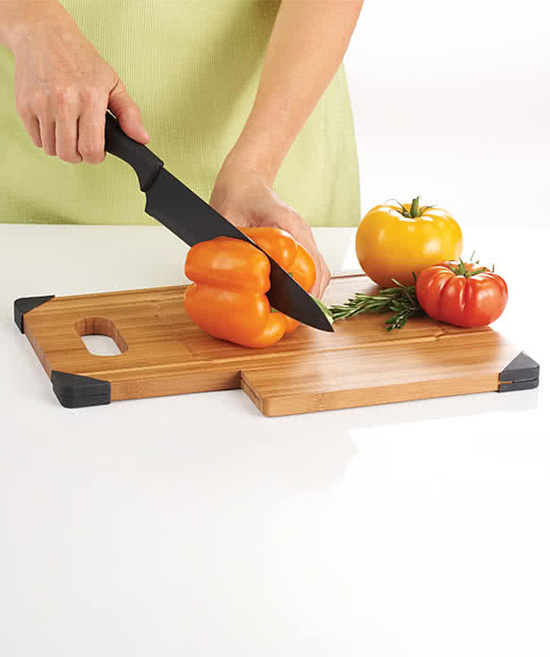 Laser Engraved Bamboo Cutting Board with Knife