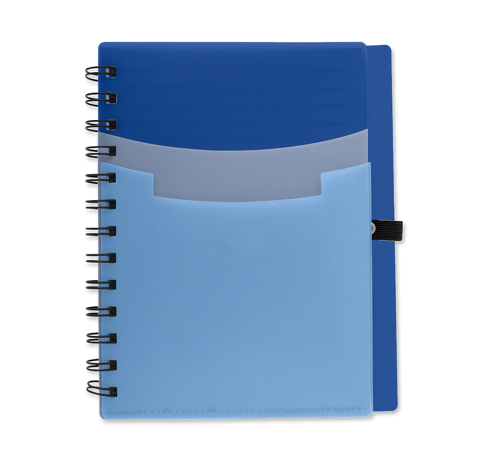 Tri-Pocket Soft Cover Spiral Notebook-default
