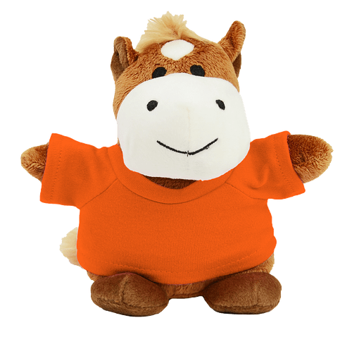 Full Color Bean Bag Buddies 6" Horse Plush Animal in Orange