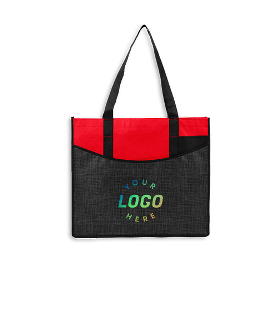 Brooke Recycled Non-Woven Convention Tote Bag in Red