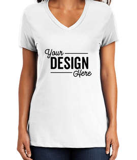 District Women's Perfect Weight V-Neck T-shirt - Color: Bright White
