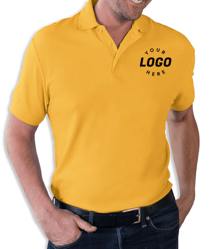 Blue Generation Soft Touch Pique Polo - Printed in Yellow