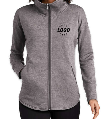 OGIO Women's Luuma Full Zip Tech Fleece Jacket - Petrol Grey Heather