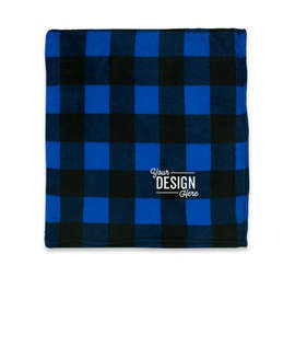 Kanata Buffalo Check Oversized Blanket - Color: Buffalo Check Blue / Black