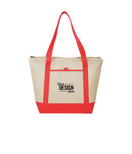 Lighthouse 24 Can Non-Woven Cooler Tote - Color: Red