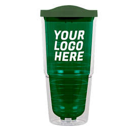 24 oz. Insulated Tumbler - Color: Hunter Green / Hunter Green