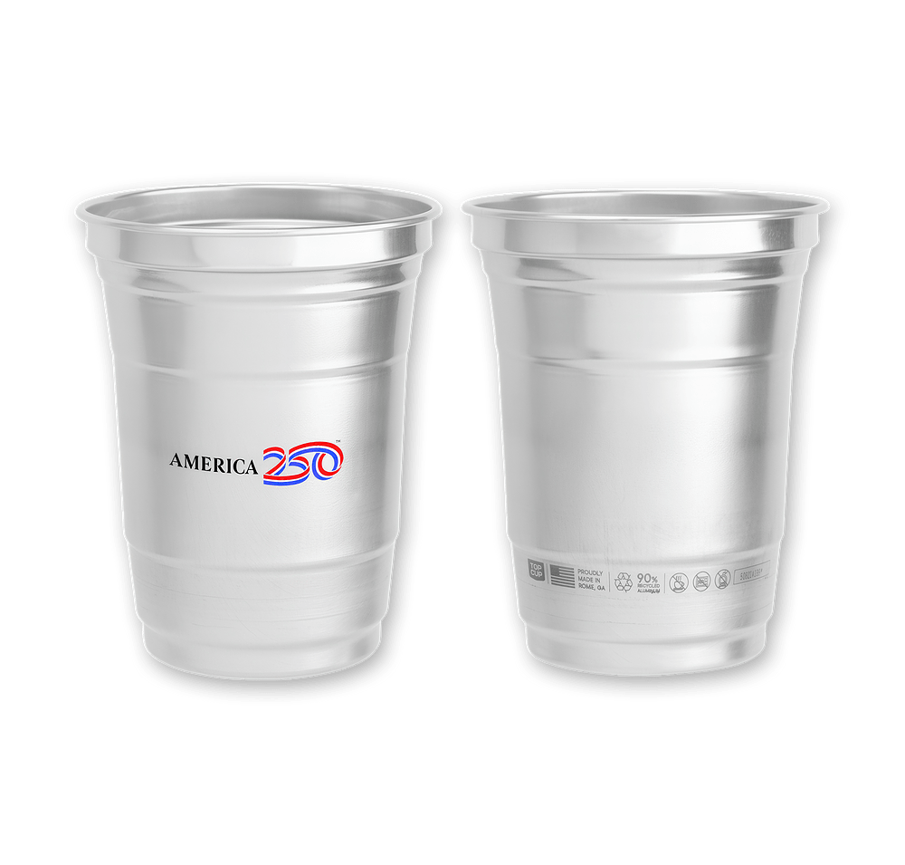 Full Color America250™ 16 oz. Top Cup by Ball Reusable Aluminum Party Cup-default