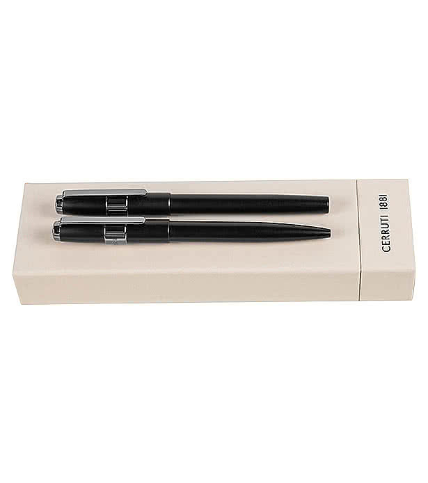 Cerruti 1881 Block Ballpoint Pen & Fountain Pen Gift Set