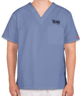 Dickies V-Neck Scrub Top - Color: Ciel Blue