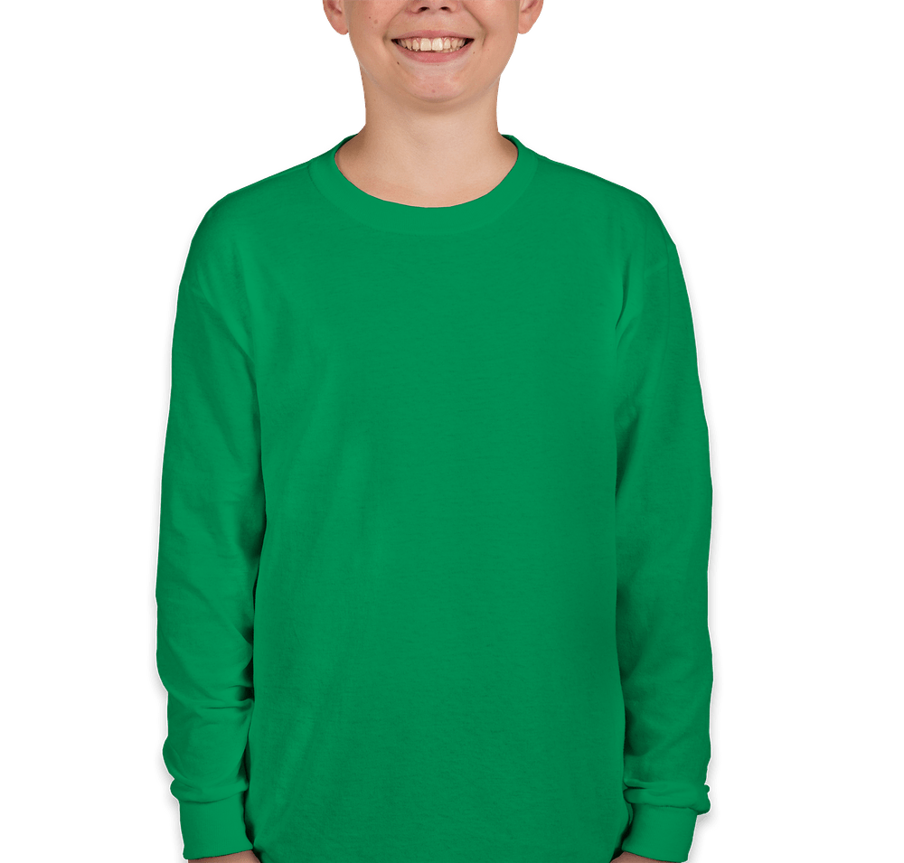 Gildan Youth 100% Cotton Long Sleeve T-shirt-default