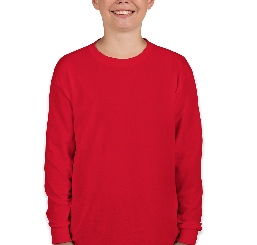 Canada - Gildan Youth 100% Cotton Long Sleeve T-shirt-default