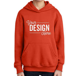 Port & Company Youth Core Pullover Hoodie - Color: Orange