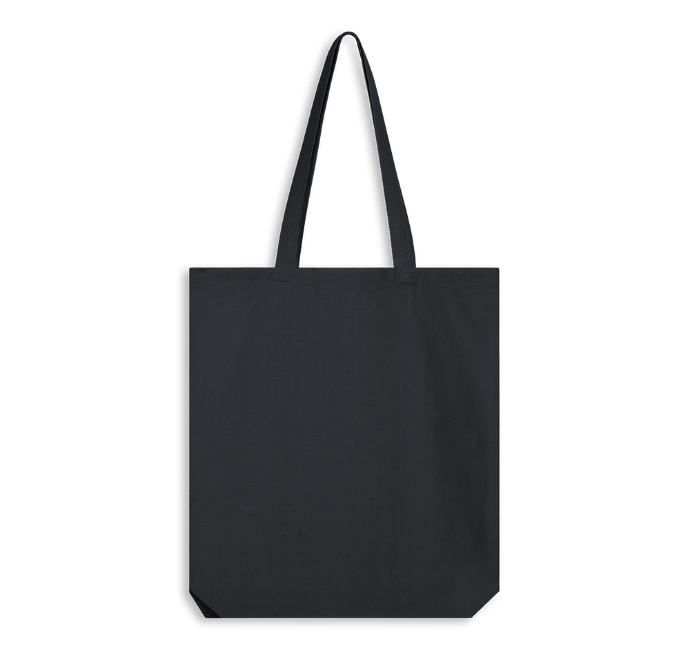 Medium Self-Fabric Handles Gusseted Recycled Canvas Tote Bag-default