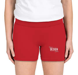 Augusta Women's 4" Compression Shorts - Color: Red