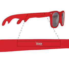 Malibu Bottle Opener Sunglasses - Color: Red