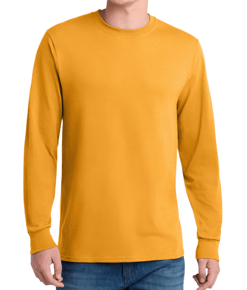 Port & Company Core Blend Long Sleeve T-shirt in Gold