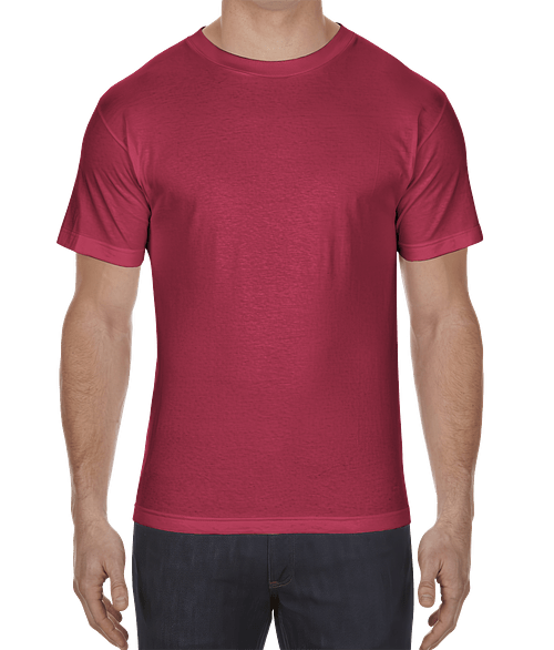 American Apparel Heavyweight Cotton T-shirt in Cardinal
