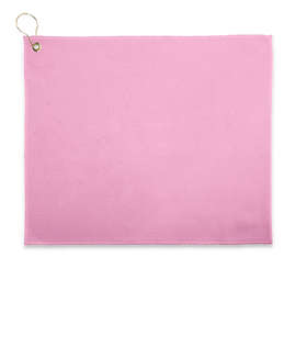Full Color Epicolor Premium Grommeted Golf Towel - Color: Charity Pink