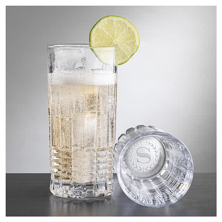 Laser Etched 13 oz. Princeton Highball Glass in Clear