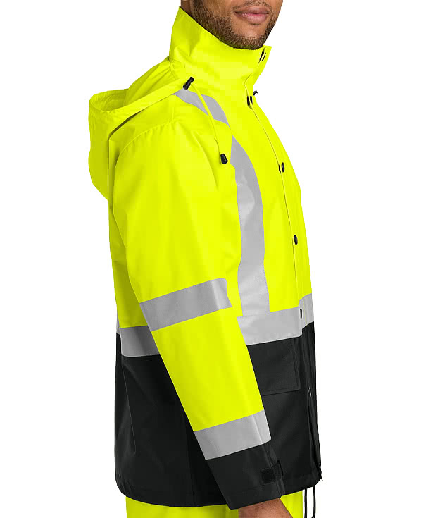 CornerStone Class 3 Safety Rain Jacket - Embroidered