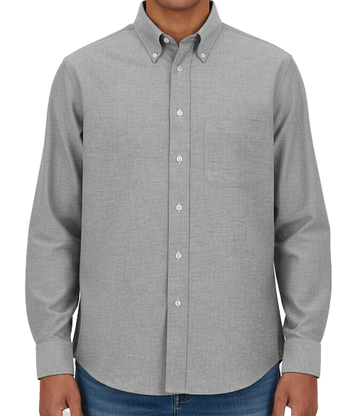 Edwards Oxford Long Sleeve Easy Care Dress Shirt in Black
