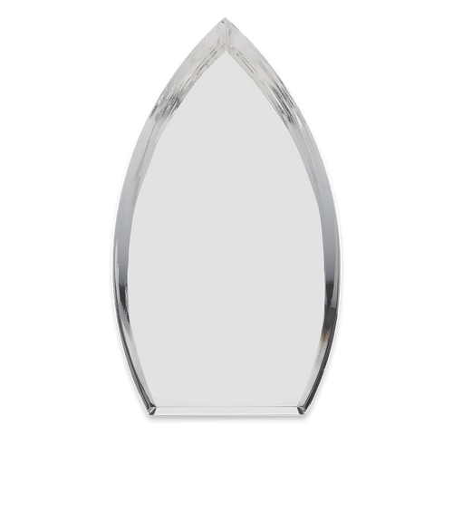 Laser Engraved Acrylic Enterprise Teardrop Award in Clear