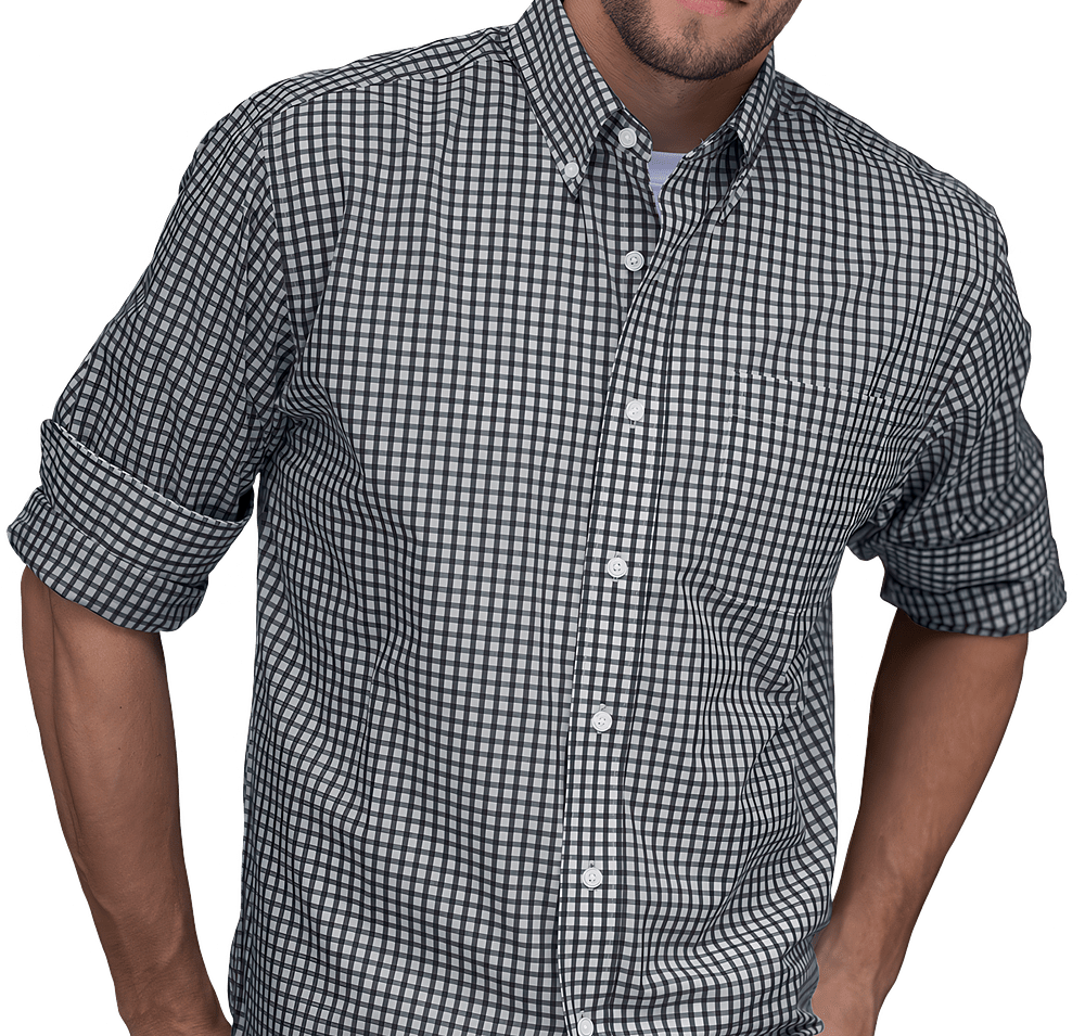 Vansport Easy Care Gingham Dress Shirt-default