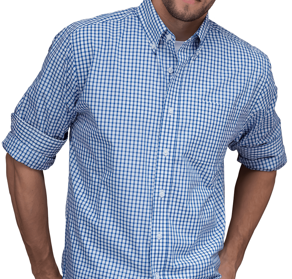 Vansport Easy Care Gingham Dress Shirt-default