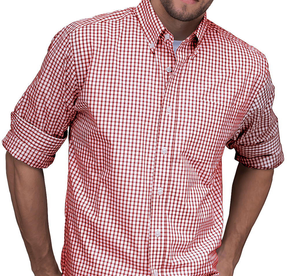 Vansport Easy Care Gingham Dress Shirt-default
