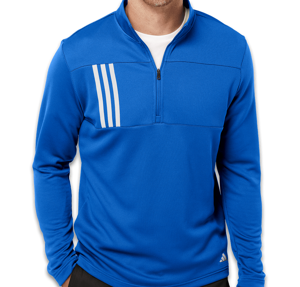 Adidas 3-Stripes Double Knit Quarter Zip Sweatshirt-default