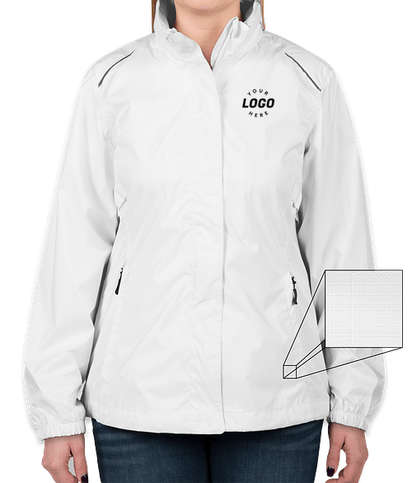 Core 365 Women's Waterproof Ripstop Jacket - White