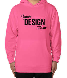 Independent Trading Midweight Pullover Hoodie - Color: Neon Pink
