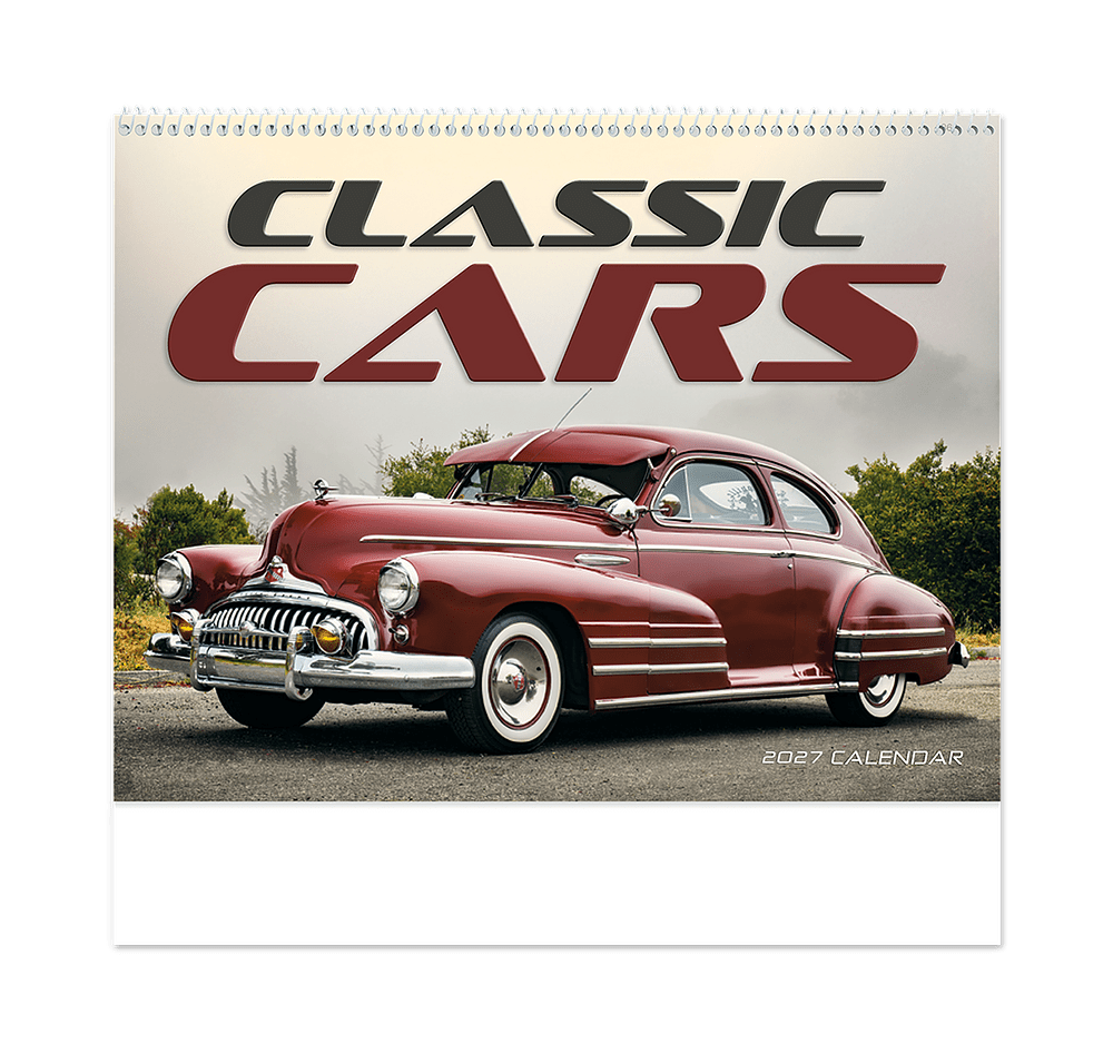 Full Color Classic Cars Spiral Wall Calendar-default