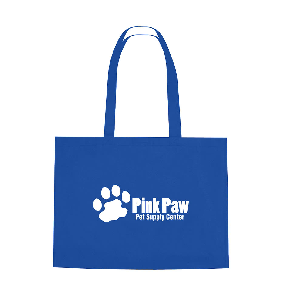 Non-Woven Shopper Tote Bag with Hook and Loop Closure