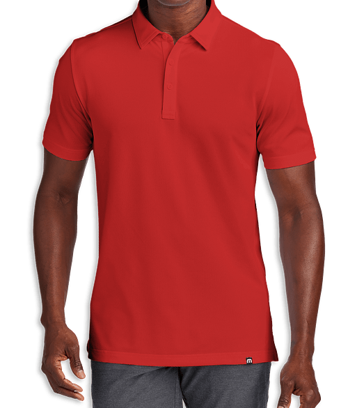 TravisMathew Cabana Solid Recycled Performance Polo in Crimson
