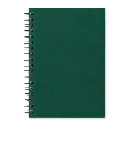 Castelli Debossed WireO Tucson Grande Spiral Hard Cover Notebook in Green