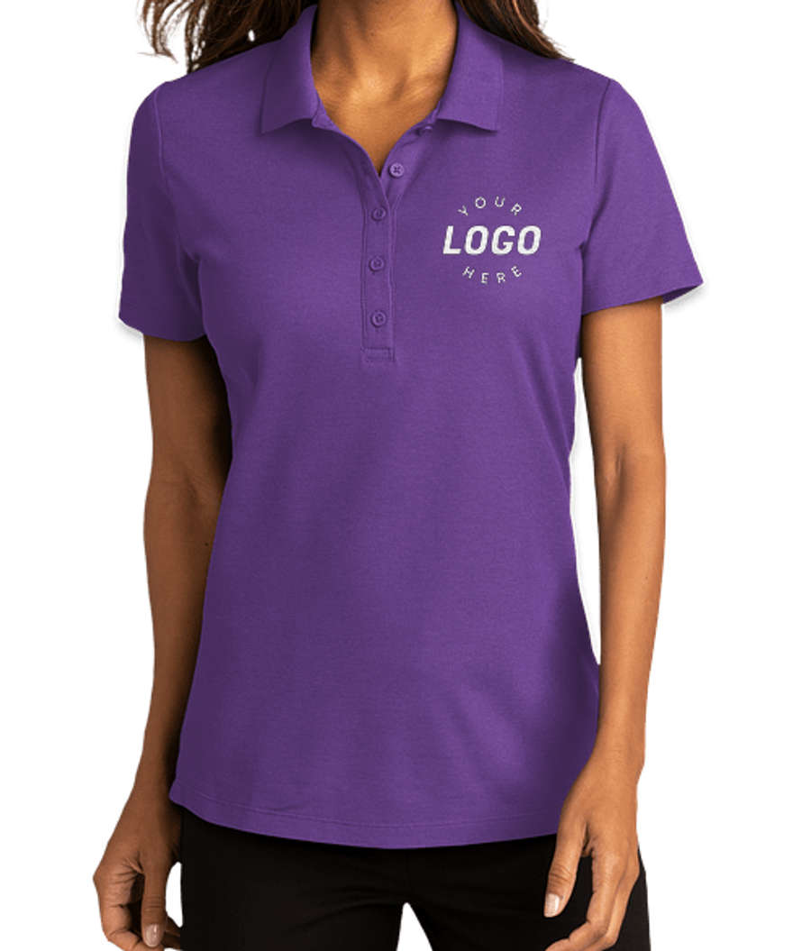 Port Authority Women's SuperPro React Polo - Embroidered in Purple