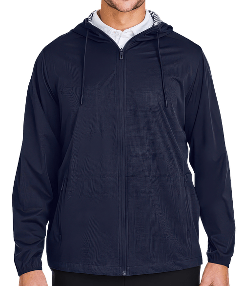North End Network Recycled Lightweight Windbreaker - Embroidered in Classic Navy Heather