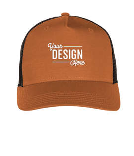 Legacy Roadie Five-Panel Trucker Hat - Color: Copper Slub / Black