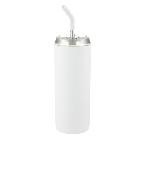 Mountain Sunset 20 oz. Marka Copper Vacuum Insulated Tumbler with Straw  in White / Orange