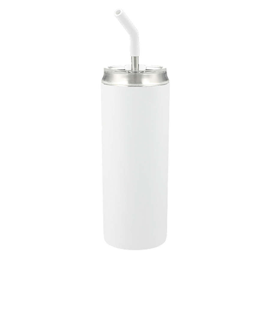 Confetti 20 oz. Marka Copper Vacuum Insulated Tumbler with Straw in White / Confetti